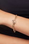 Heliophilia Silver Pulsera de Metal Dorada con Acabado Lacado